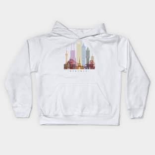 Shanghai V2 skyline poster Kids Hoodie